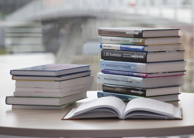 Stack of Books on a Table